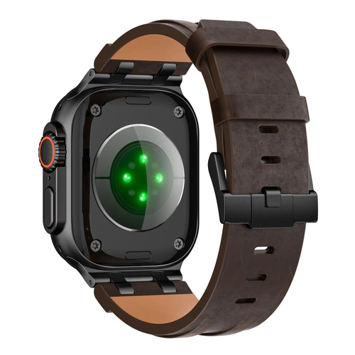 Apple Watch Ultra Solid Leather Strap (Coffee)