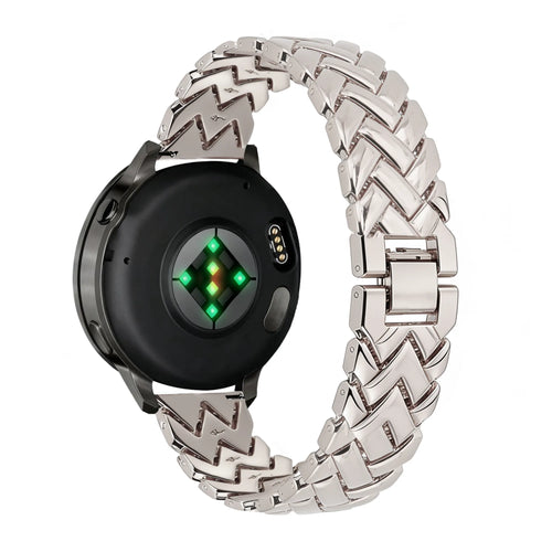 Bandz Bracelet metal 'V-Type' Garmin Forerunner 265s (lumière stellaire)