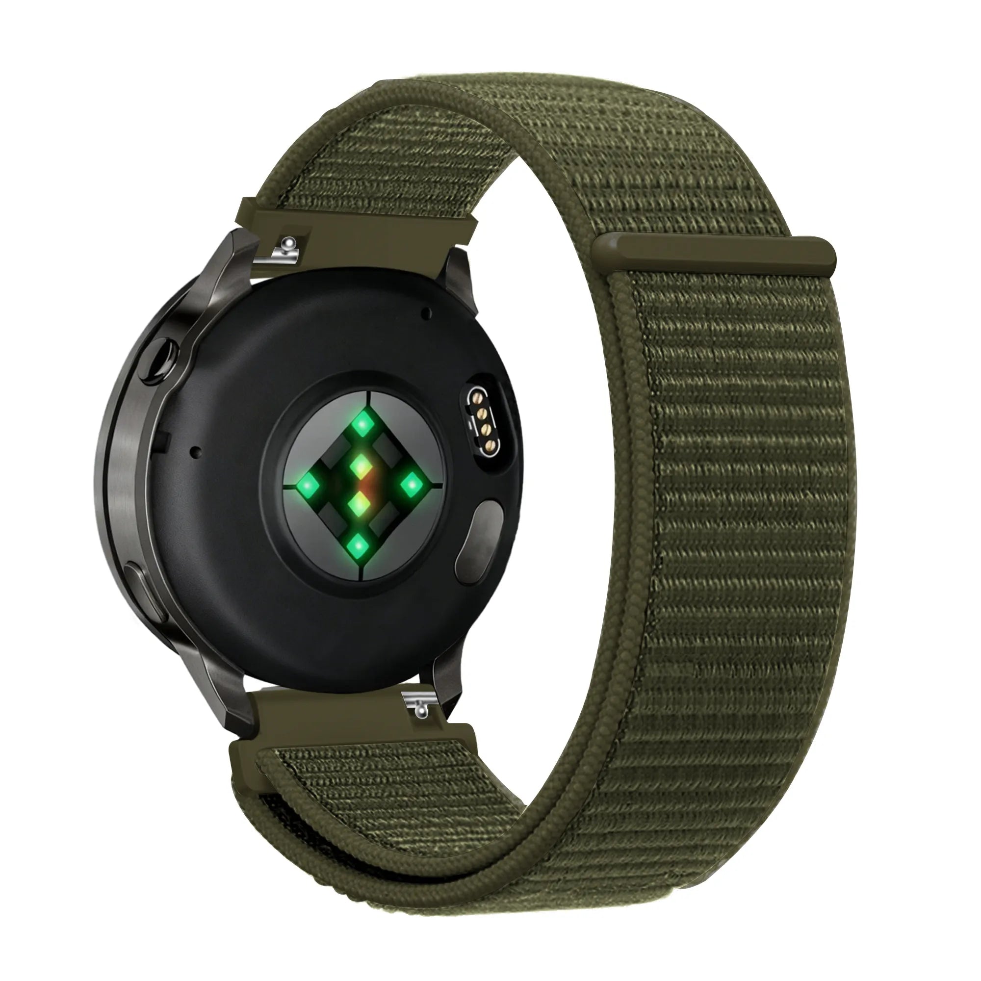 Bandz Garmin Forerunner 570 - 47mm Nylon Loop Armband (Olivgrün)
