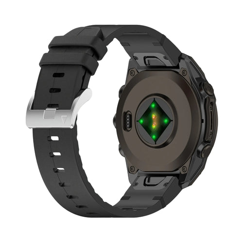 Garmin Forerunner 965 Leather Hybrid Strap (Black)