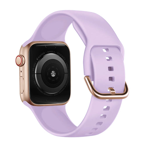 Bracelet silk silicone Apple Watch (lilas)