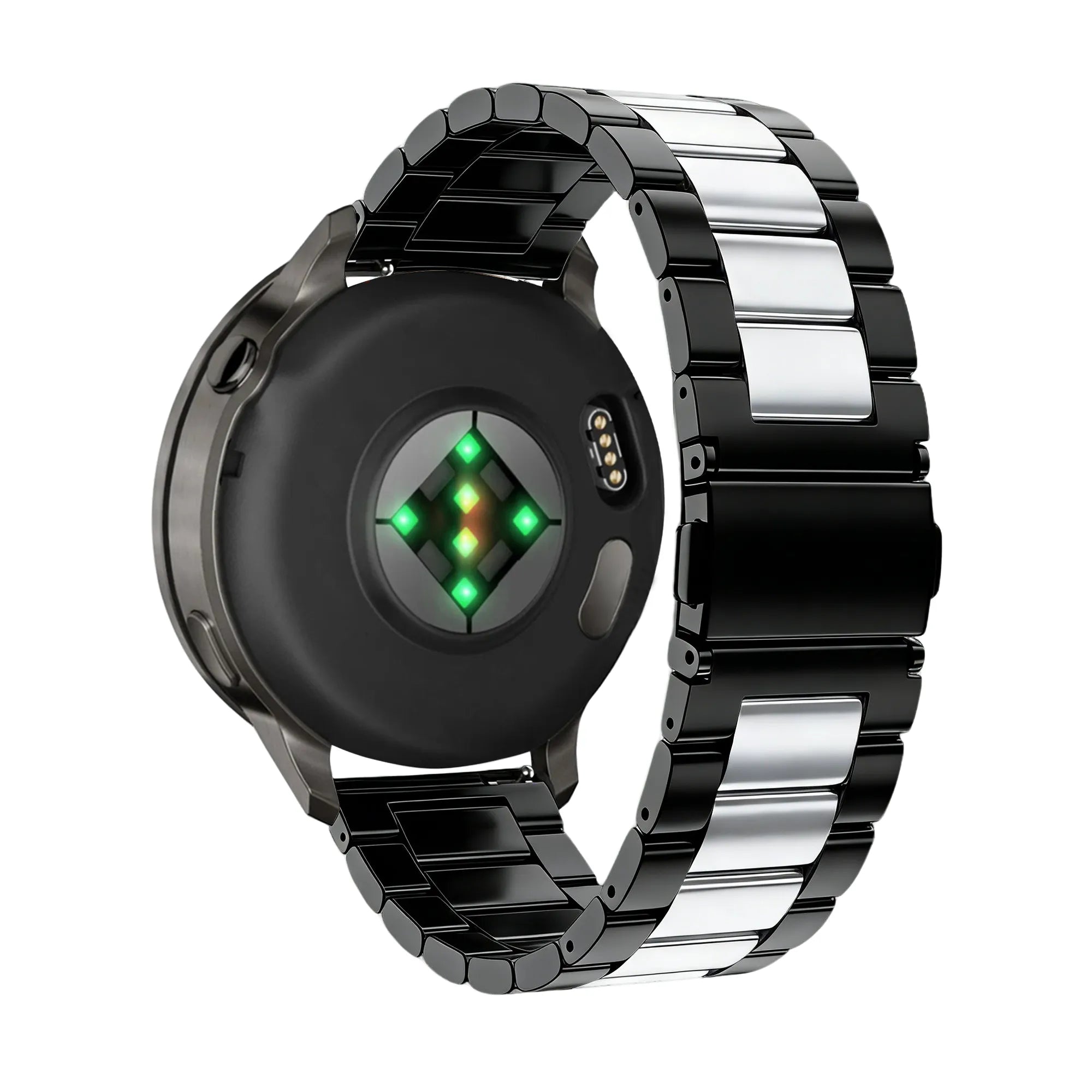 Bandz Garmin Forerunner 570 - 47mm Steel Strap 'Classic' (Black/Silver)