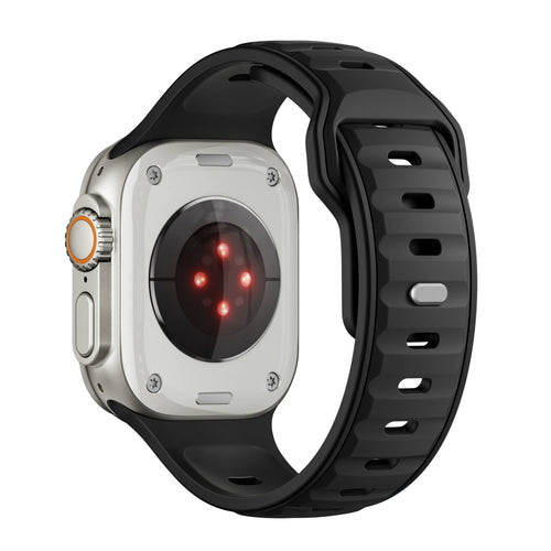 Bracelet silicone outdoor pour Apple Watch (noir/noir)