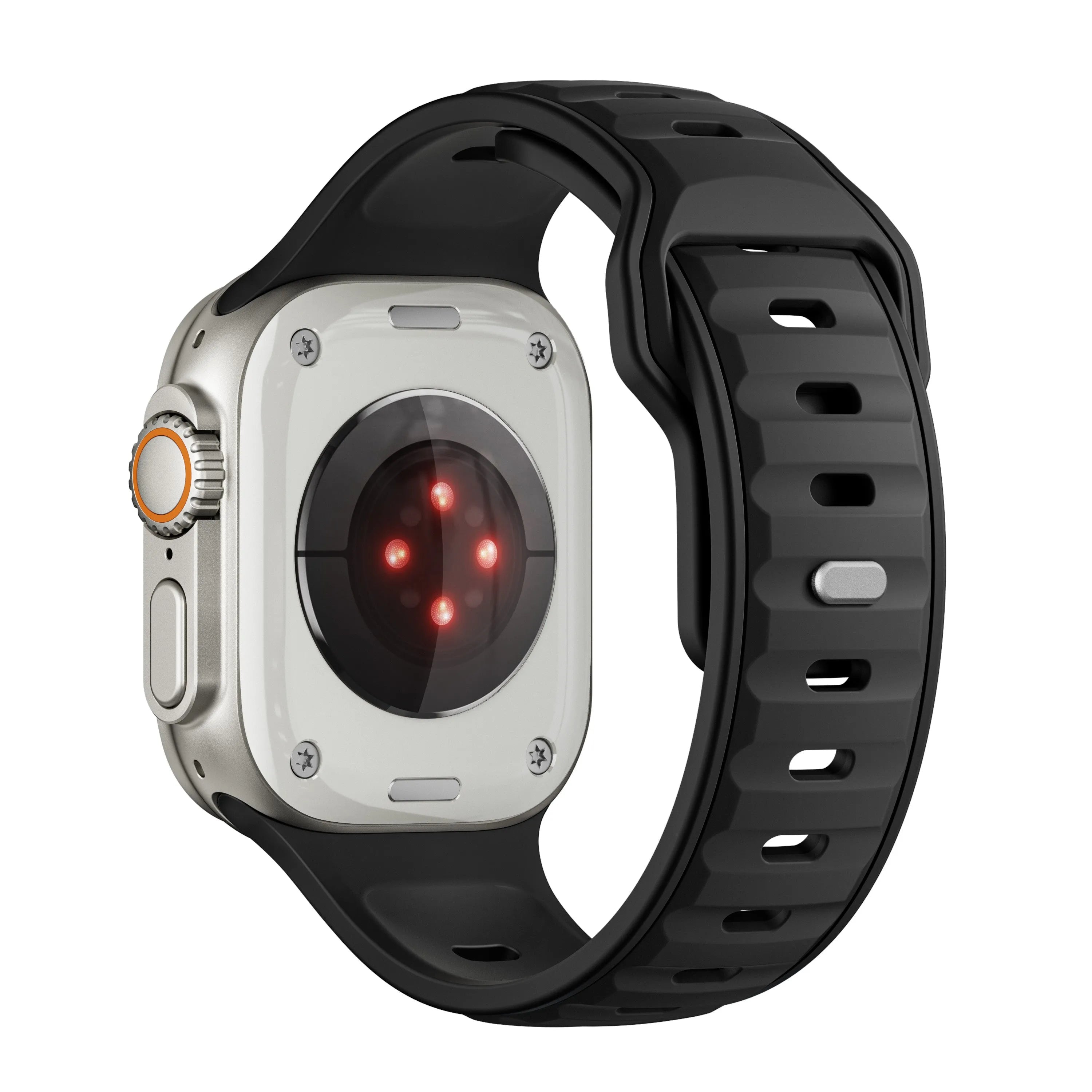 Apple Watch Premium Outdoor Silicone Strap (Black/Black)