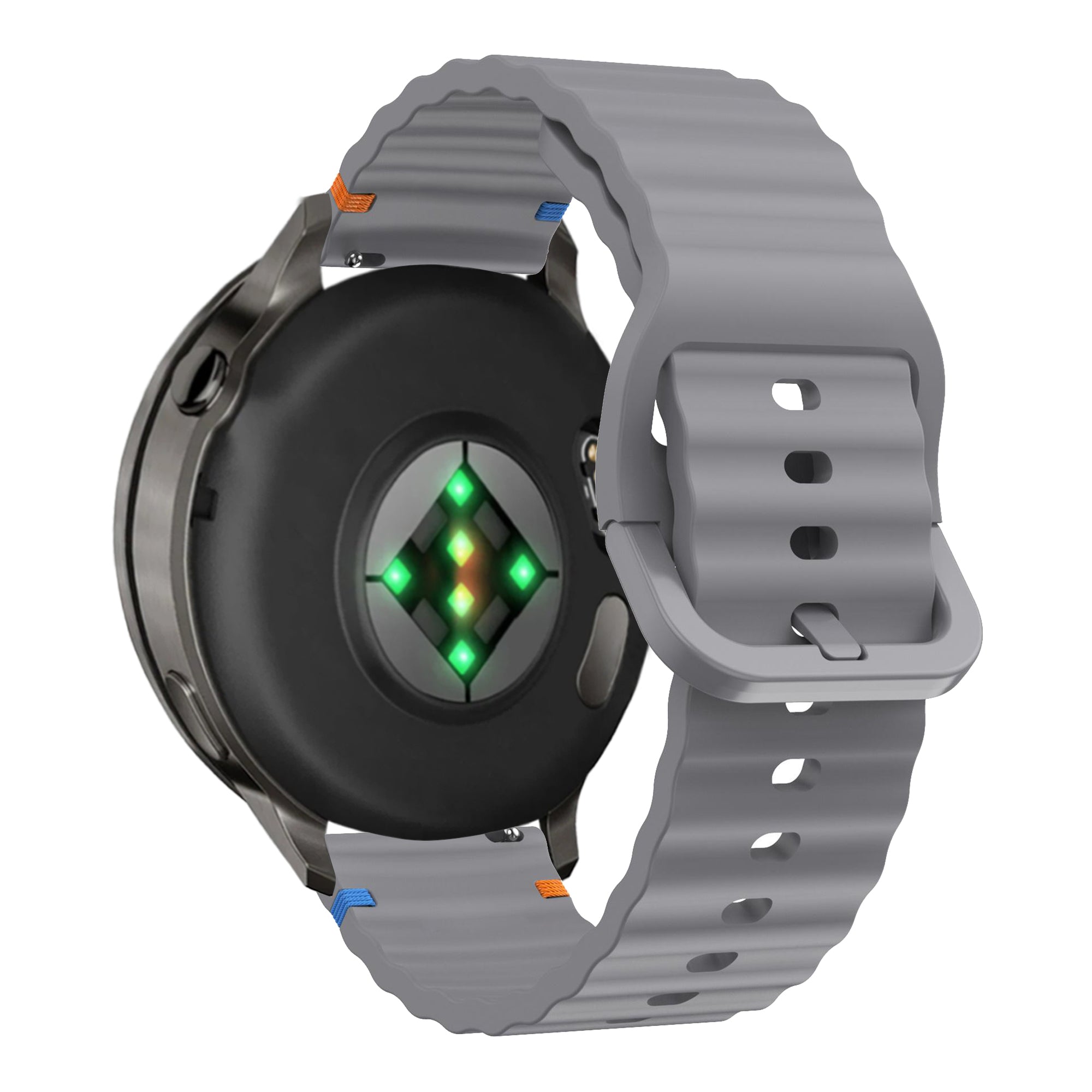 Bandz Garmin Vivoactive 4 Silikonarmband 'Wave' (Dunkelgrau)