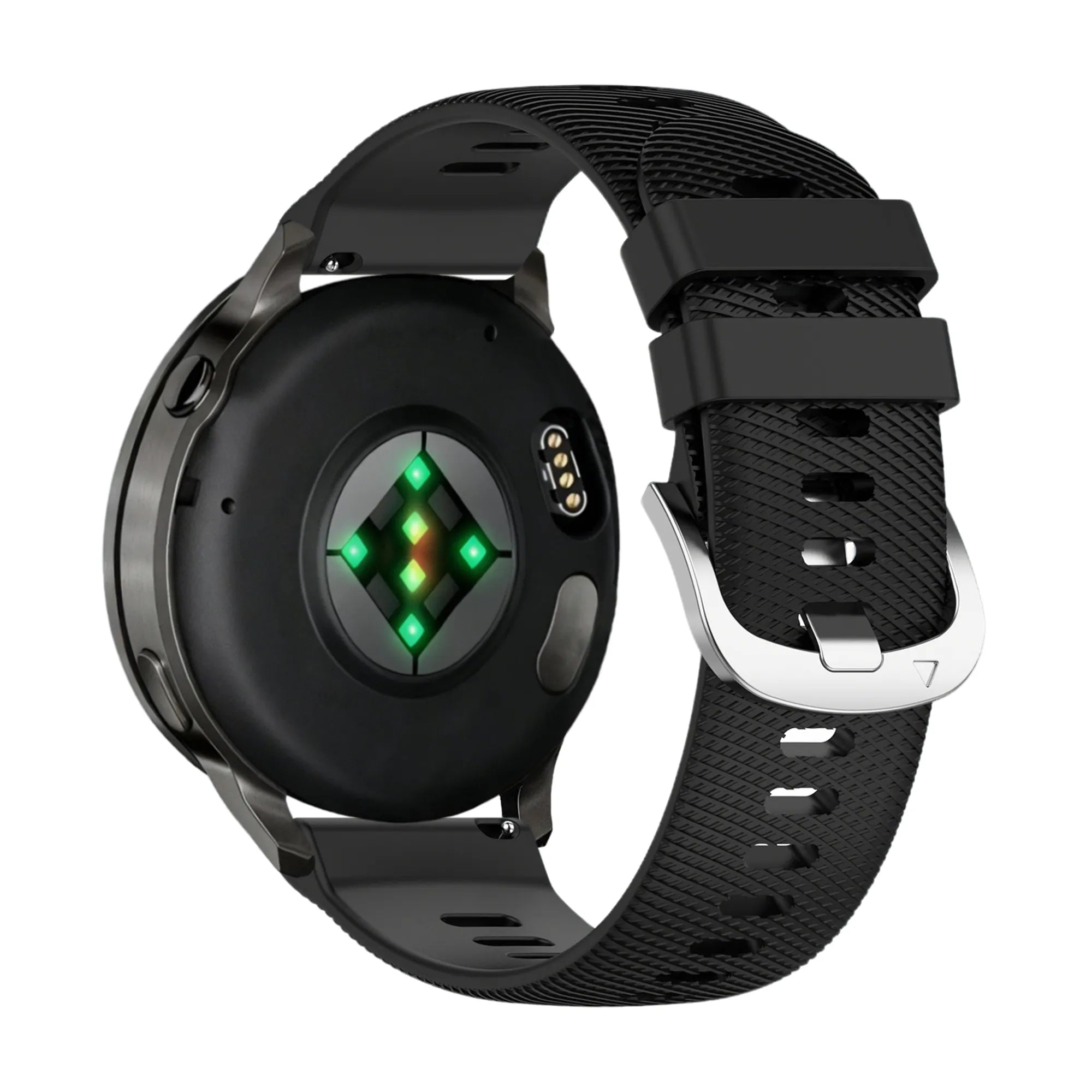 Bandz Garmin Forerunner 265s siliconen band 'Deluxe' (zwart)