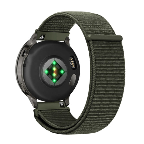Bandz Garmin 18mm Nylon Loop Strap (Dark Green)