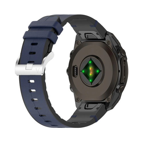 Garmin Forerunner 965 Leather Hybrid Strap (Blue)