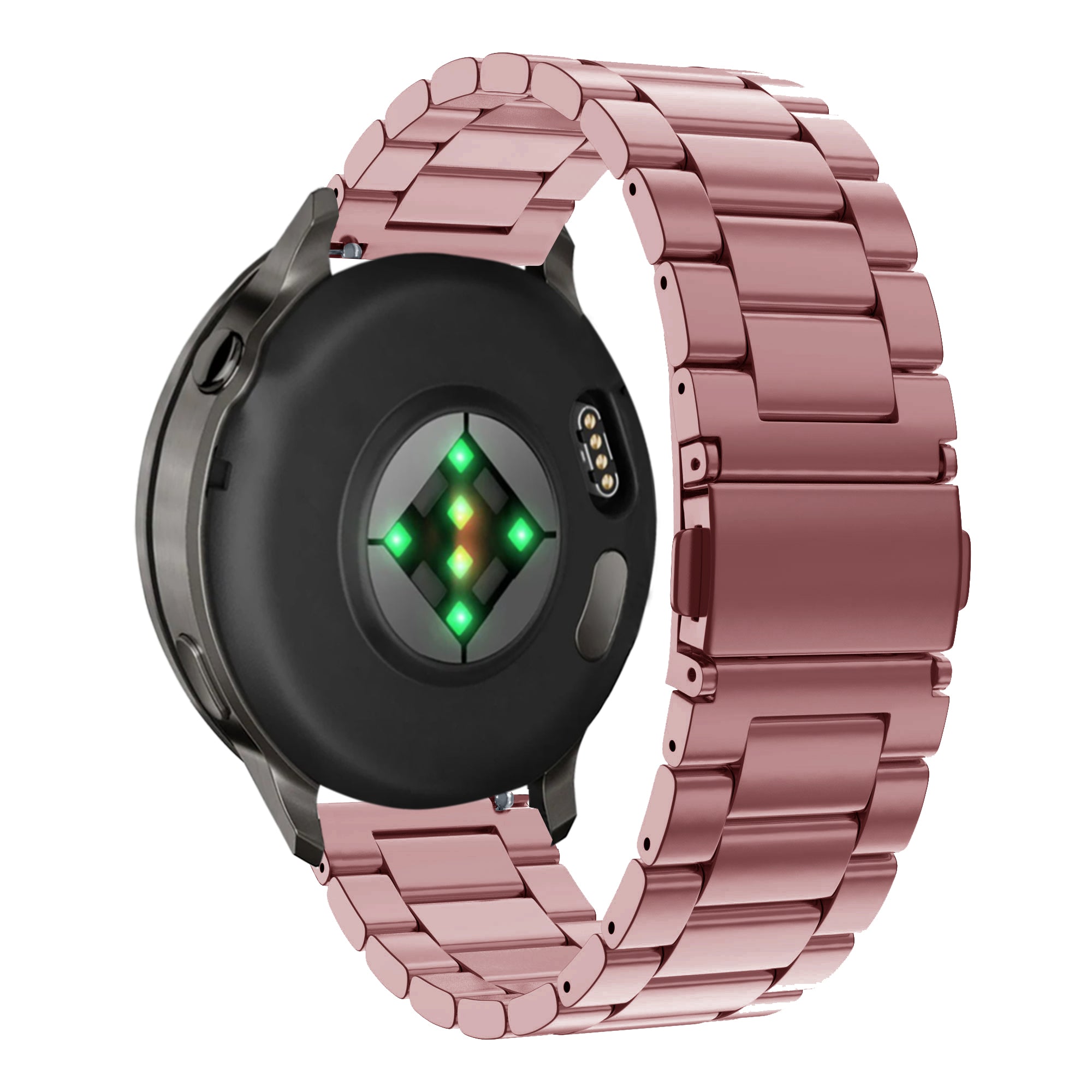 Bandz Garmin Vivoactive 4s stalen band 'Classic' (roze)