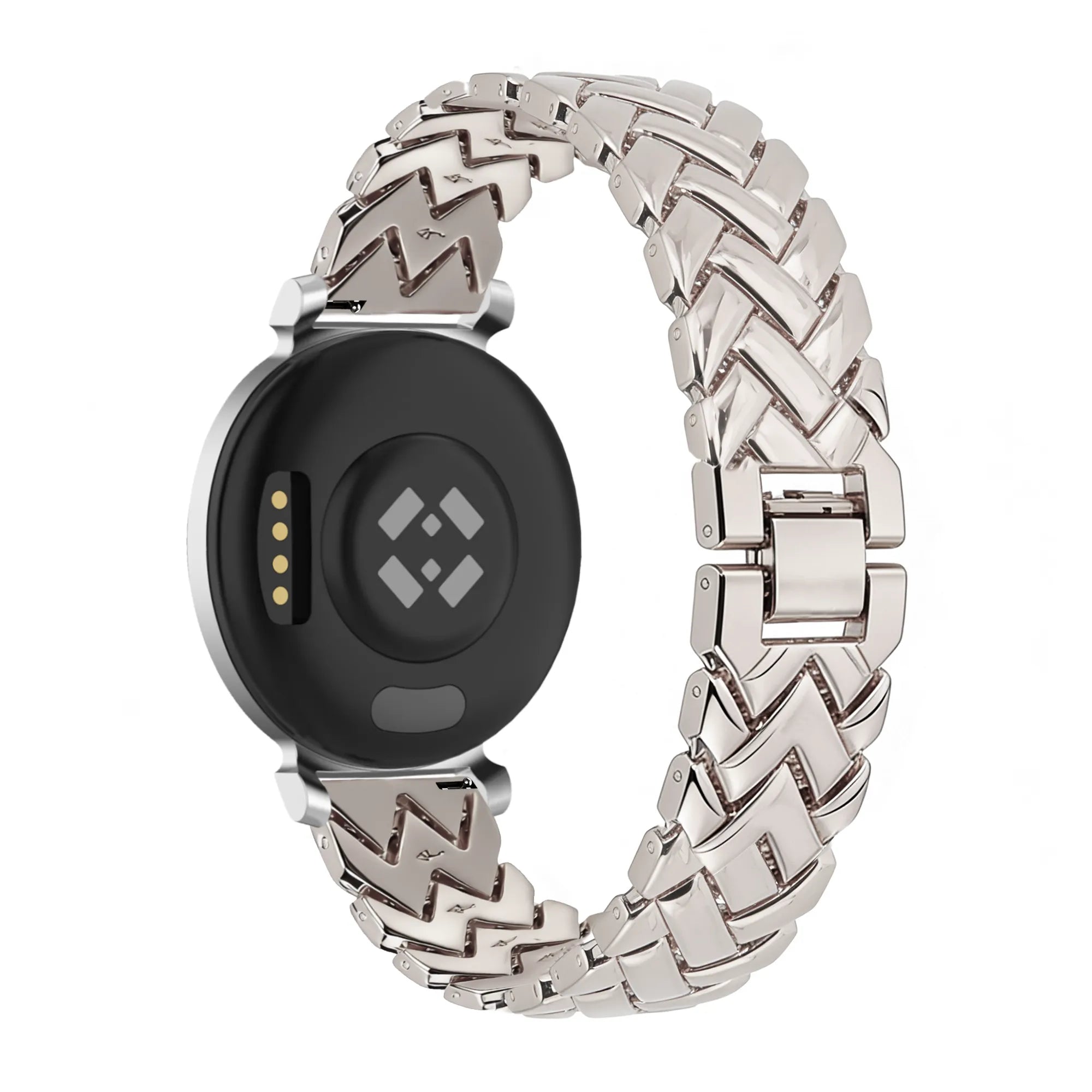 Bandz Pebble Round 2 - 14mm Metal Strap 'V-Type' (Starlight)