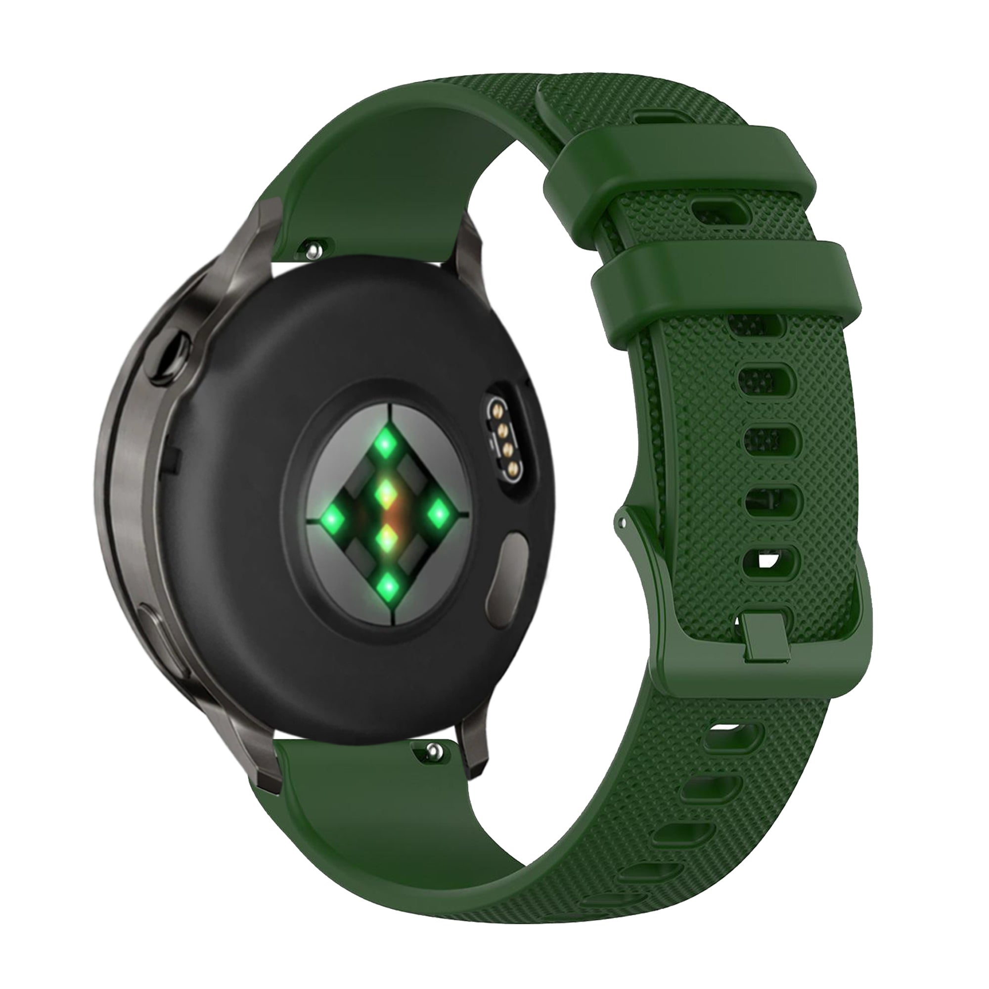 Bandz Bracelet silicone 'Premium' Garmin Venu 2 (vert armée)