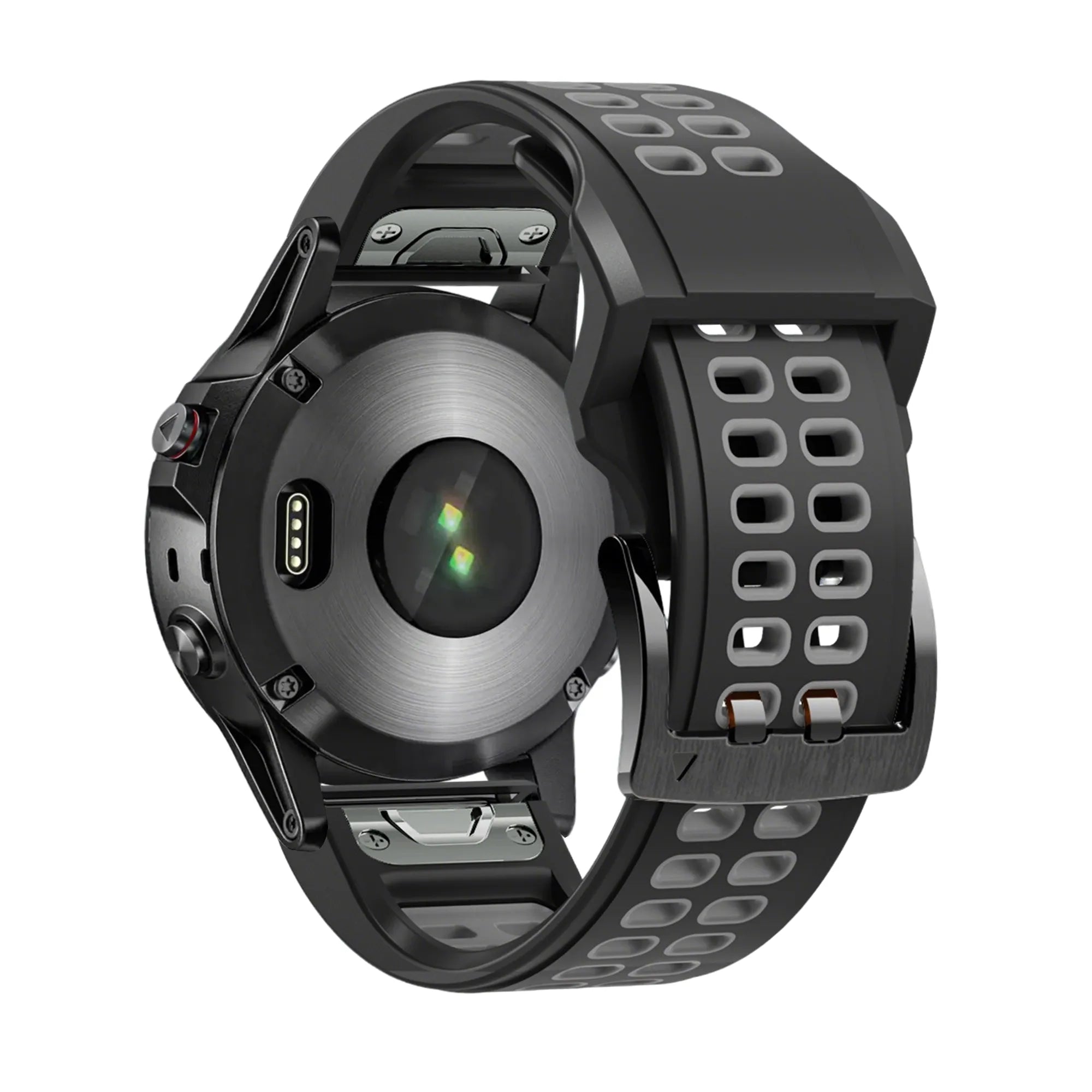 Bandz Garmin Fenix E Schnalle Sportarmband (Schwarz/Grau)
