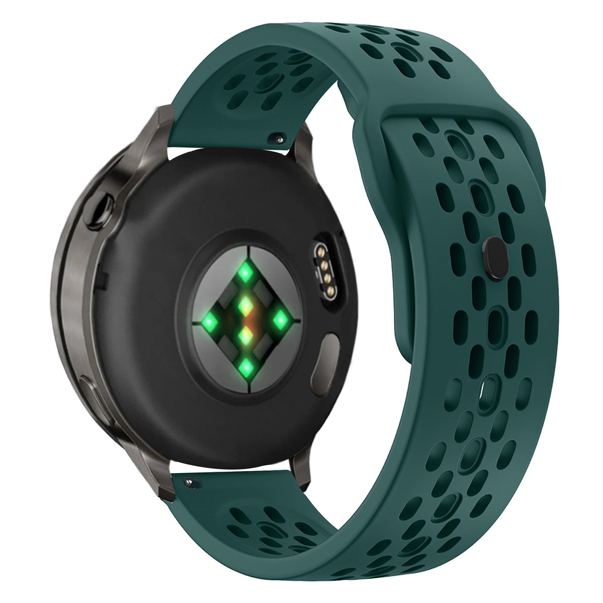 Bandz Garmin Vivoactive 4 Silicone Strap 'Air' (Dark Green)