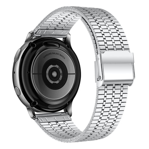 Fine Steel Strap, silver, on a watch, 3/4 rear view