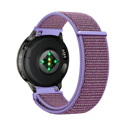 Bandz Garmin Forerunner 570 - 42mm Nylon Loop Armband (Flieder)