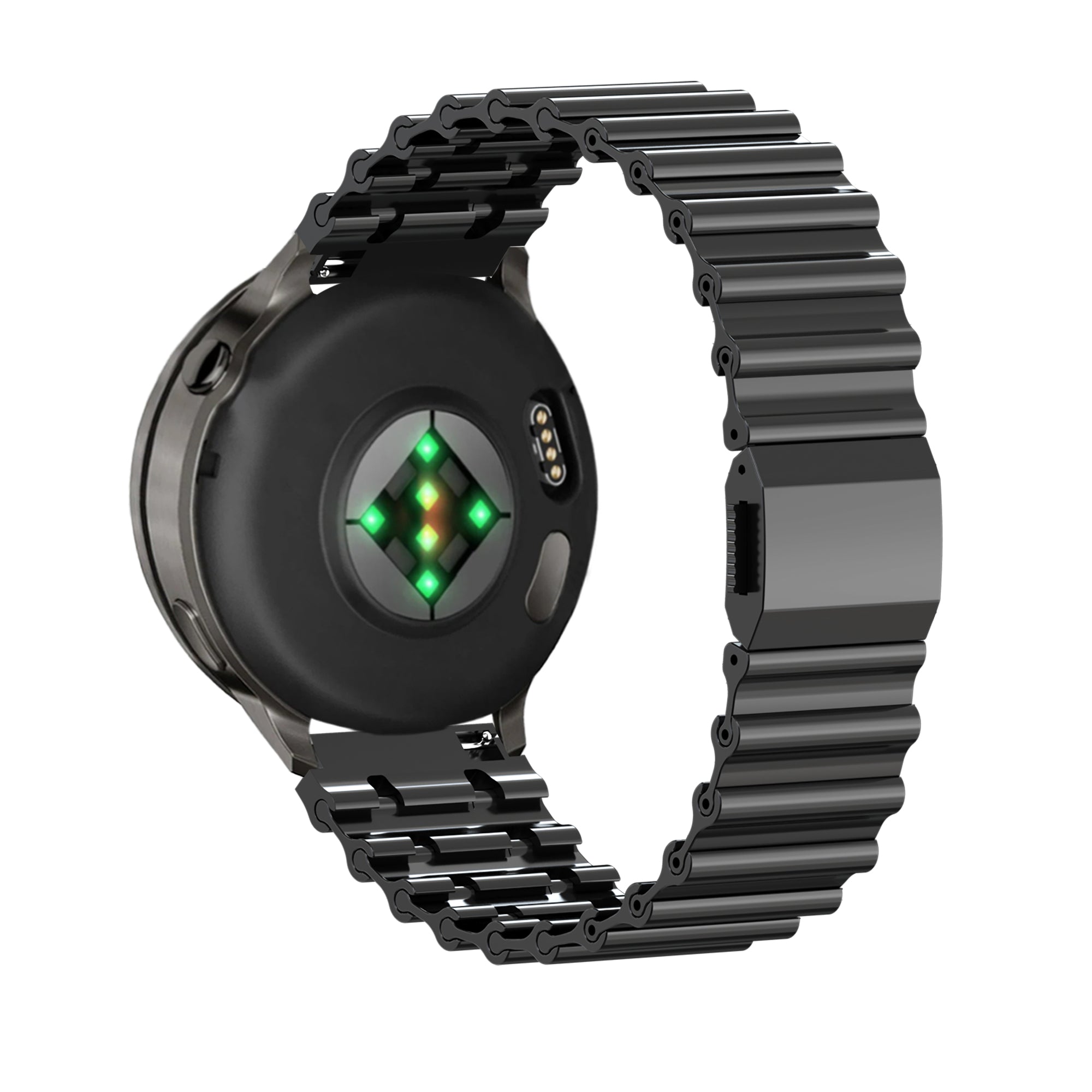 Bandz Amazfit Bip 6 Premium Steel Strap 'Ocean' (Black)