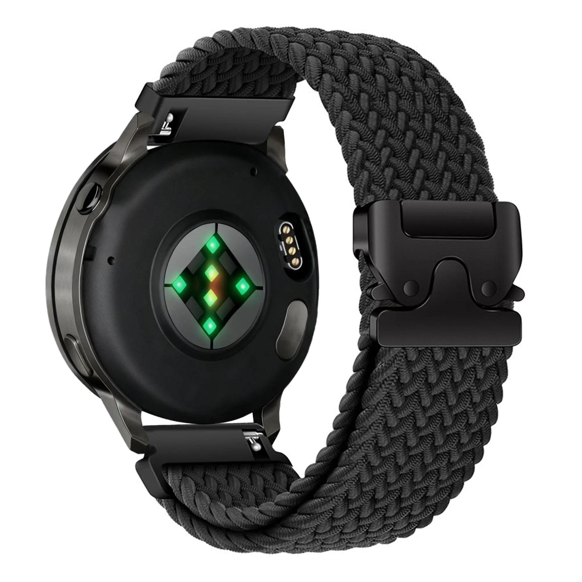 Bandz Garmin Forerunner 265s gevlochten band 'Parachute' (zwart)