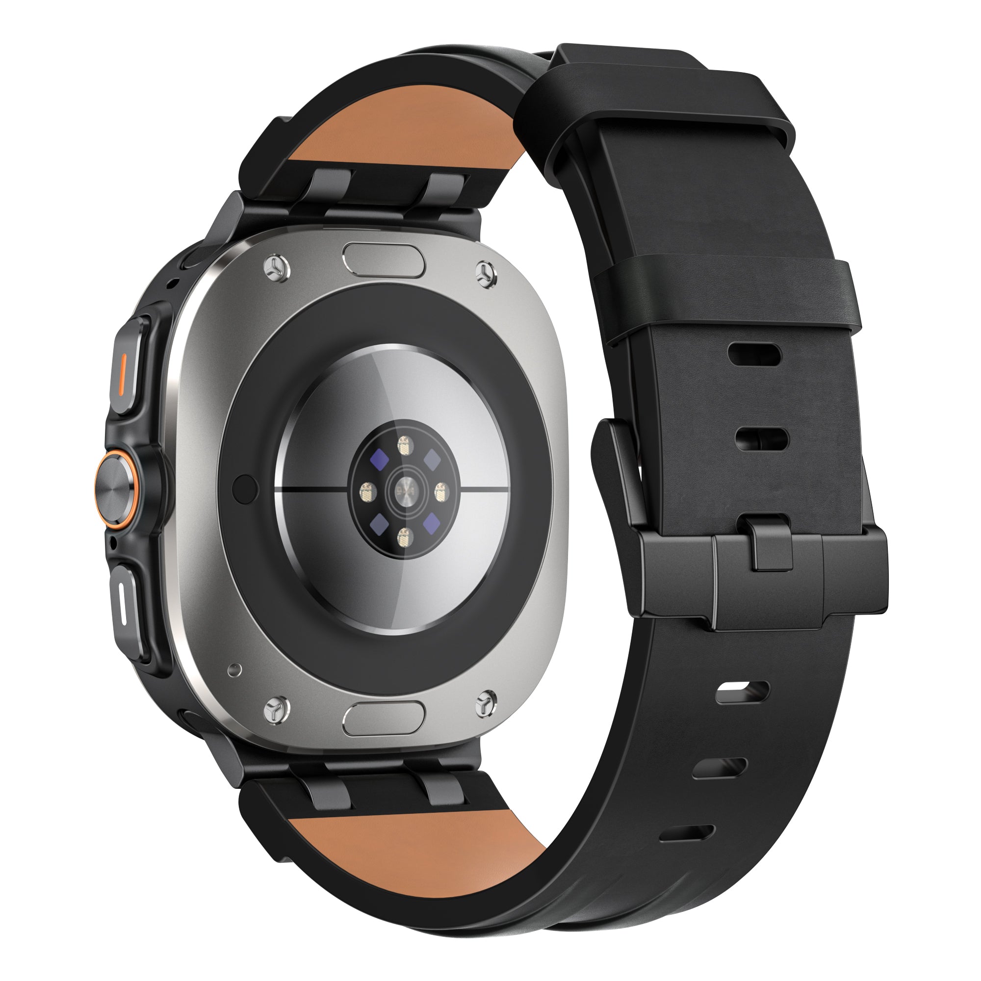 Samsung Galaxy Watch Ultra Solid Leather Strap (Black)