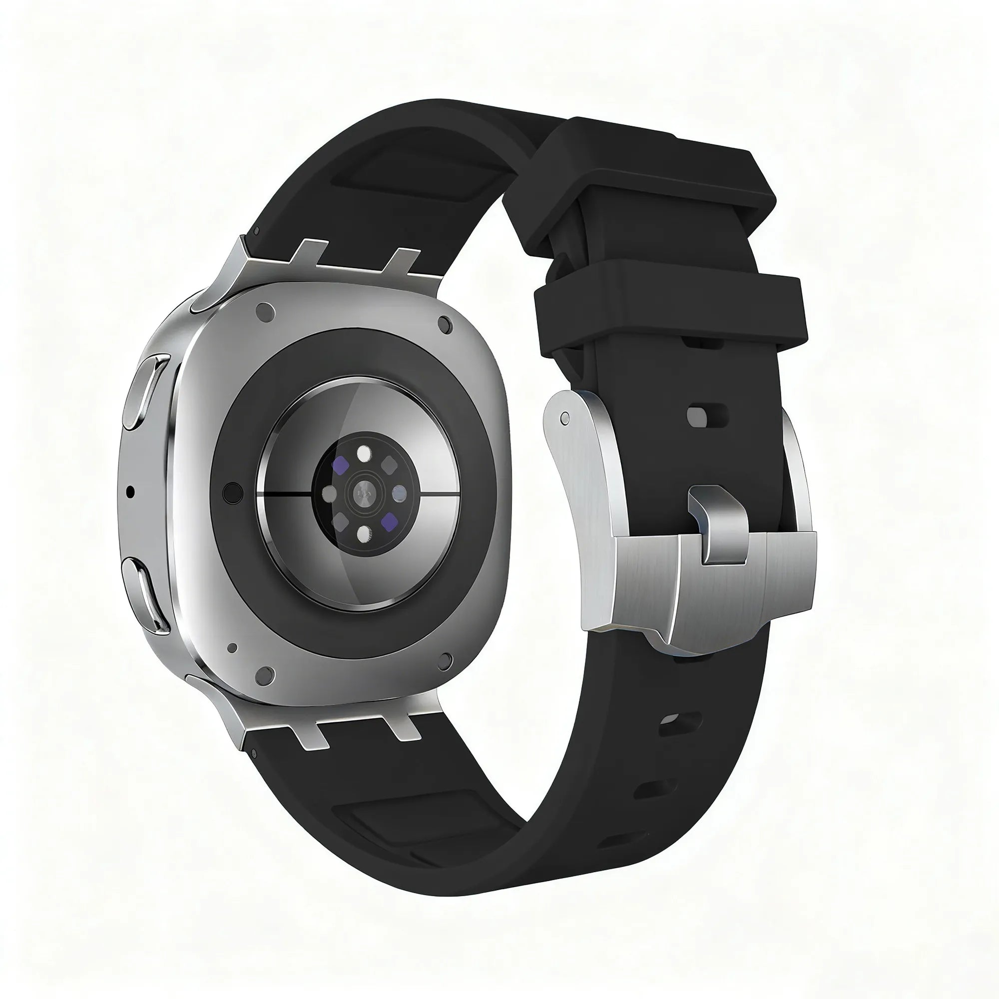 Bandz Samsung Galaxy Watch 8 - 44mm Silikonarmband 'Luxe Liquid' (Schwarz)