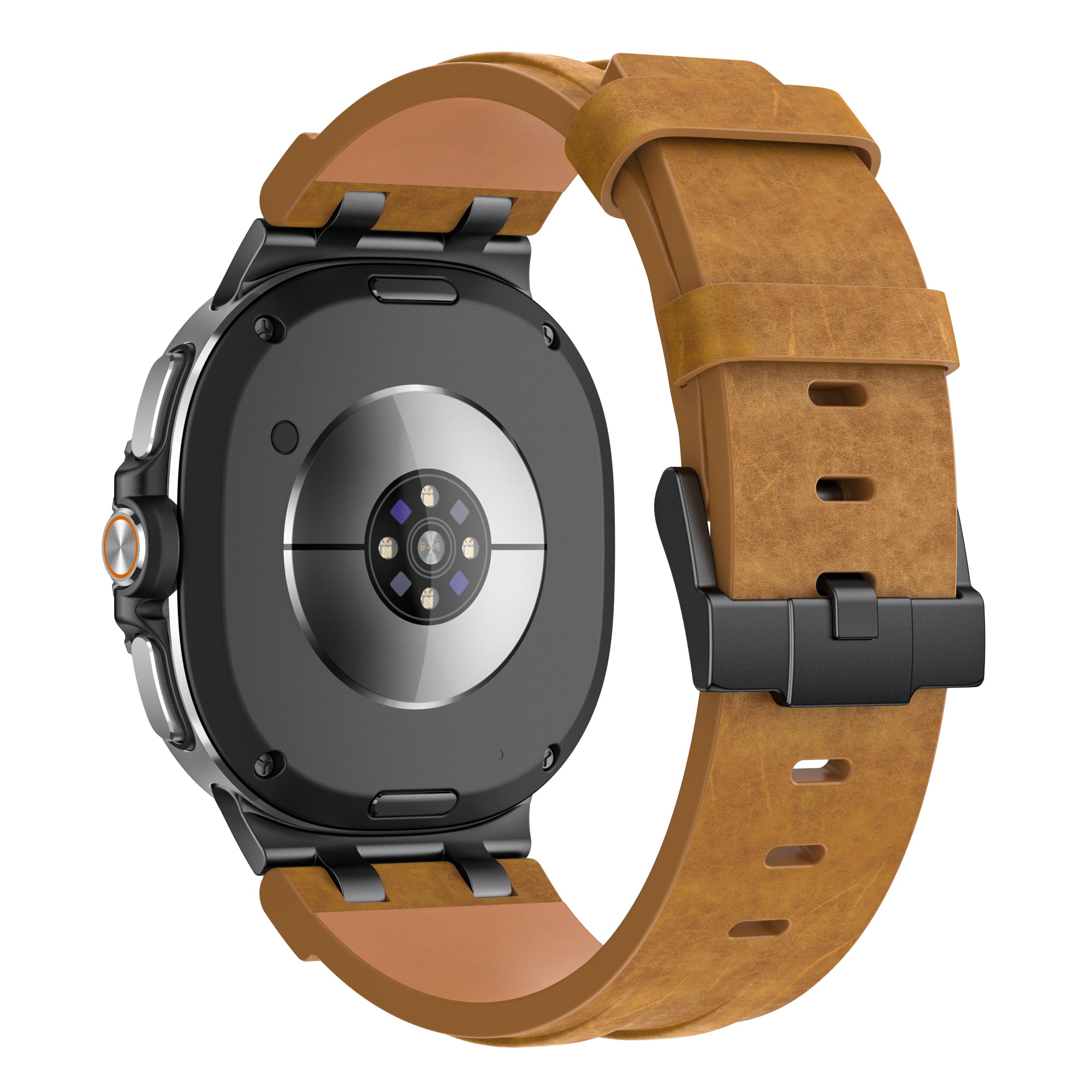 Bracelet cuir solide Samsung Galaxy Watch 8 - 40mm (marron)