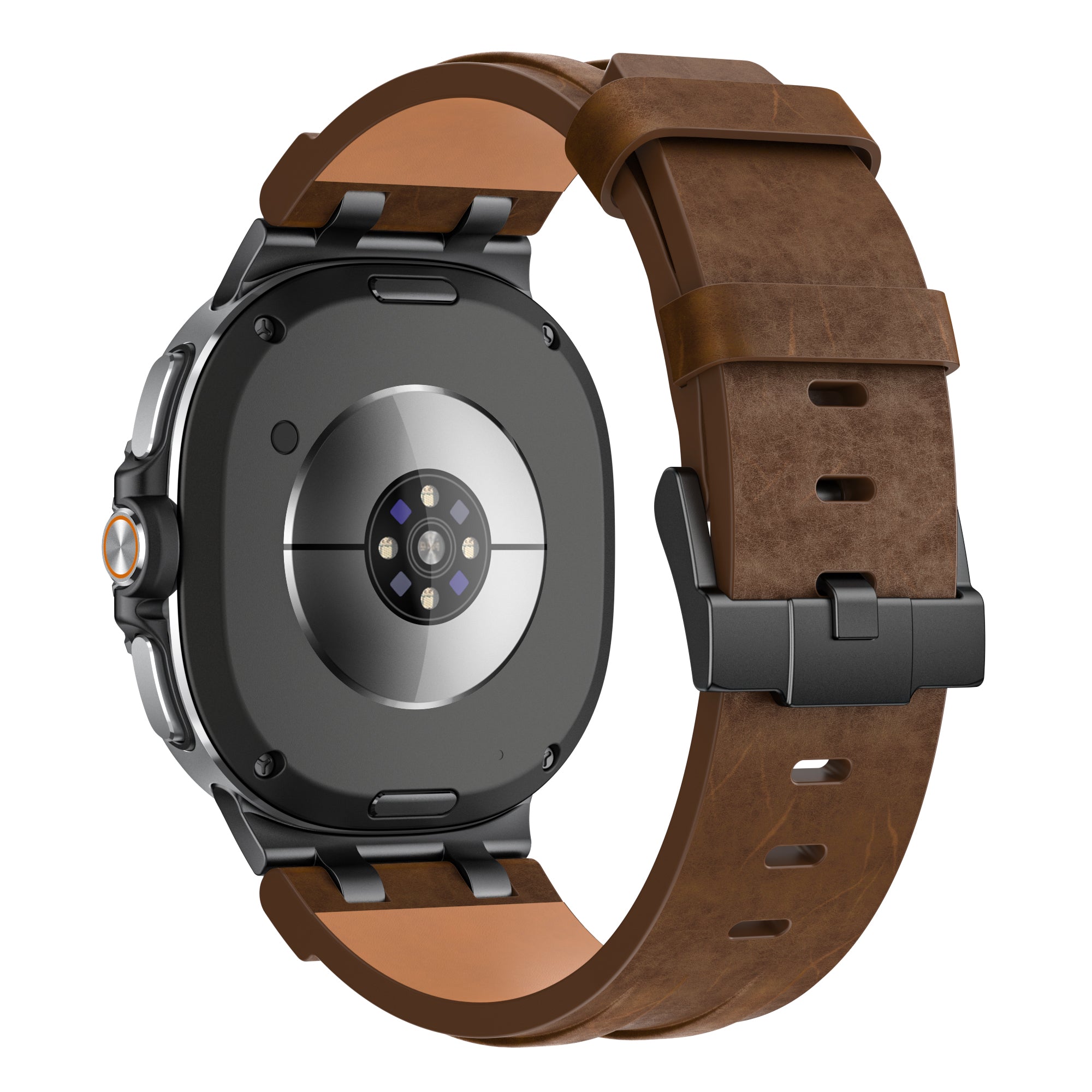 Correa cuero sólida Samsung Galaxy Watch 8 Classic (marrón oscuro)