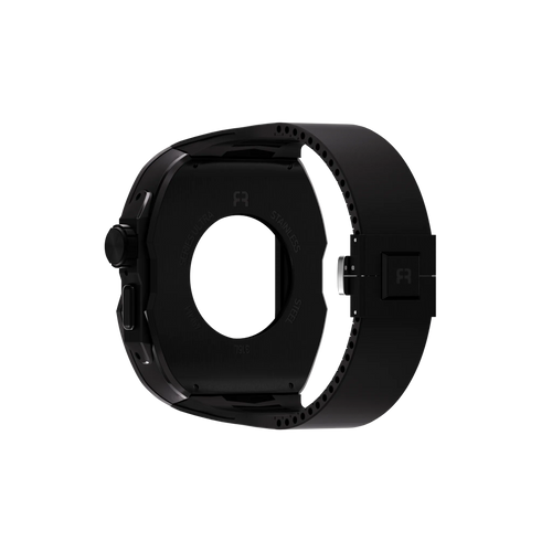 Reqior Boîtier avec bracelet en caoutchouc Apple Watch Ultra (noir)