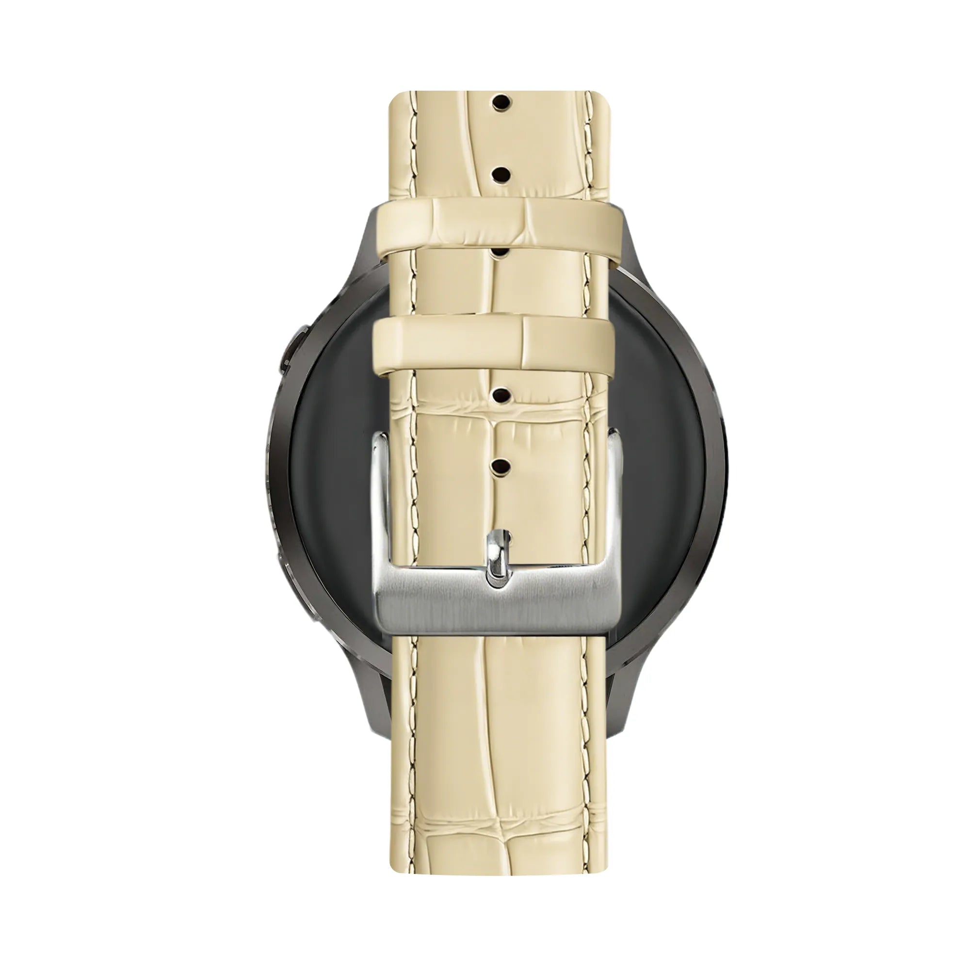 Bandz Garmin Venu SQ 2 Leather Strap Crocodile Grain (Beige)