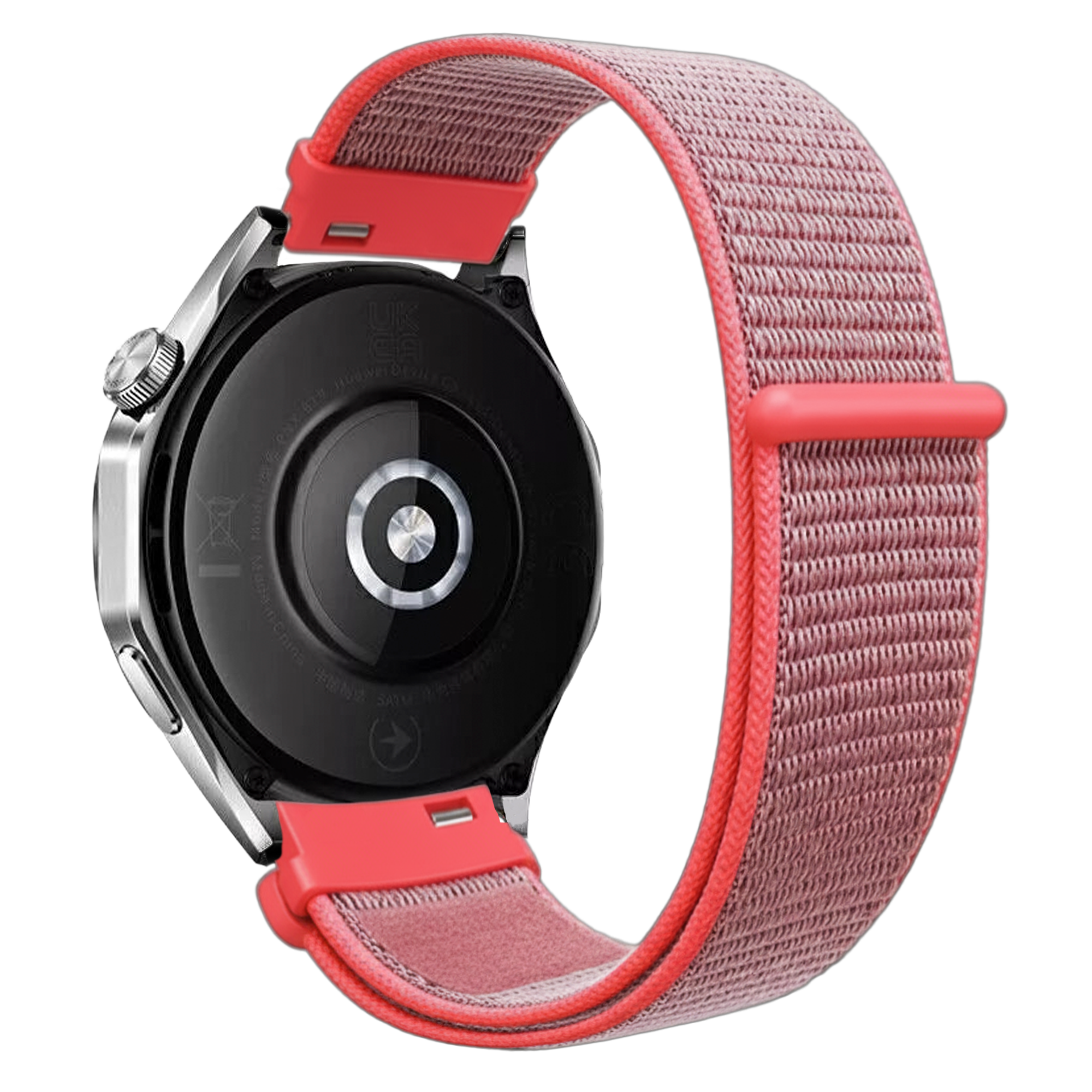 Uhrenarmband 18mm Nylon - Schnellverschluss (Rosa/Rot)