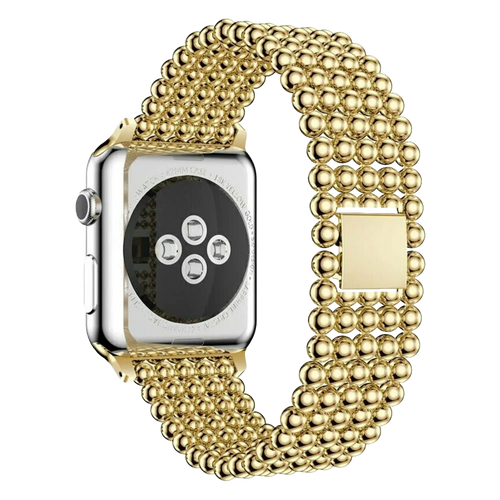 Apple Watch Stahlperlenarmband (Gold)