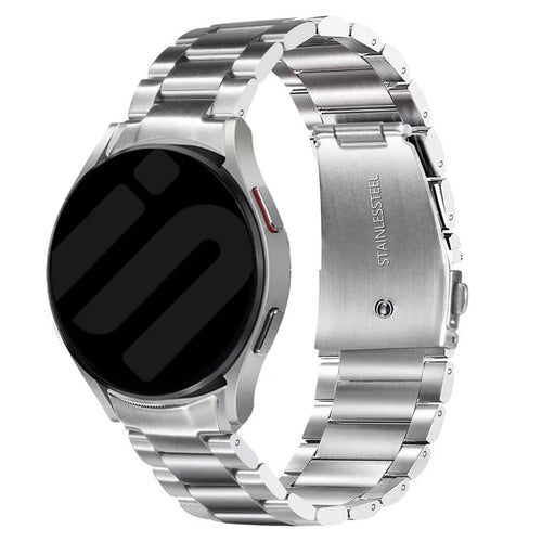 Titanium Strap, silver, on a watch, 3/4 rear view