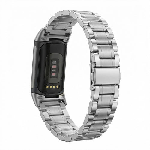 Fitbit Charge 5 Metal Link Strap (Silver)