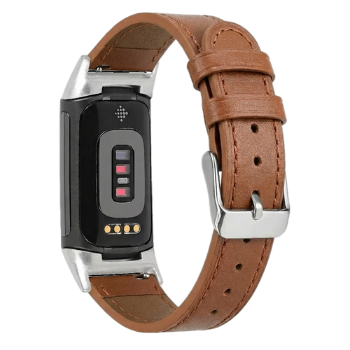 Fitbit Charge 6 Leder Armband (Braun)