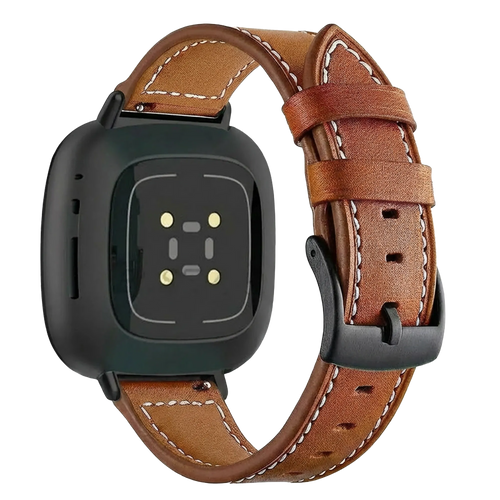 Fitbit Versa 3 lederen bandje (bruin)