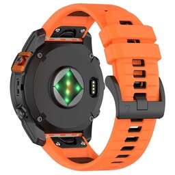 Garmin Instinct 3 - 45mm Schnalle Sport Amrband (Orange/Schwarz)