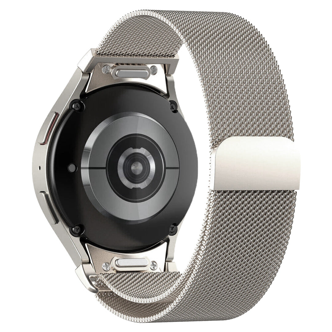 Samsung Galaxy Watch 7 - 40mm 'One Push' Milanese Strap (Champagne)