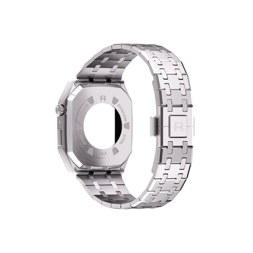 Reqior Apple Watch 45mm Hülle mit integriertem Stahlarmband (Silber)