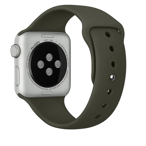Correa silicona Apple Watch (verde oscuro)