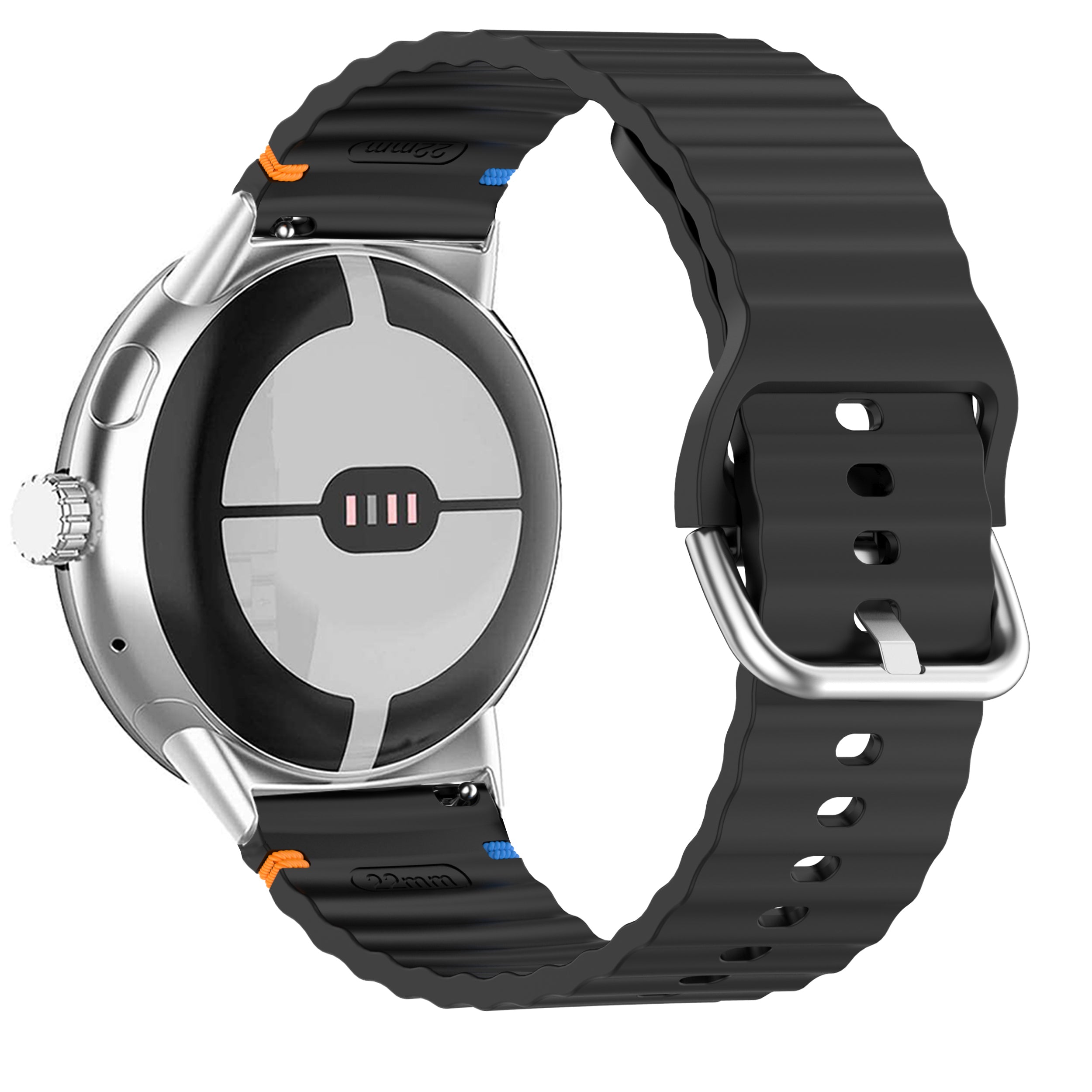 Google Pixel Watch 5 - 45mm Wave Silicone Strap (Black)