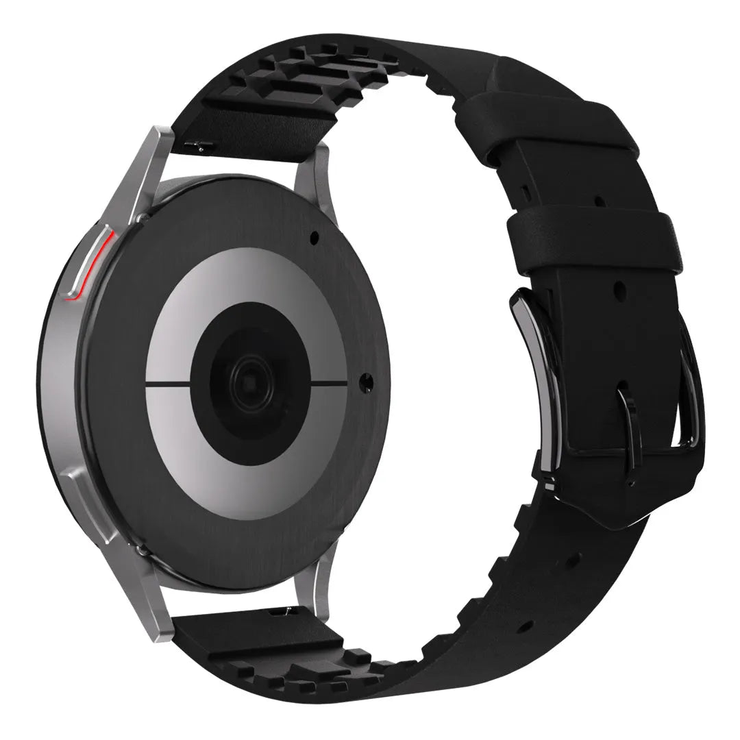 Amazfit GTS 4 Leather / Silicone Strap (Black)
