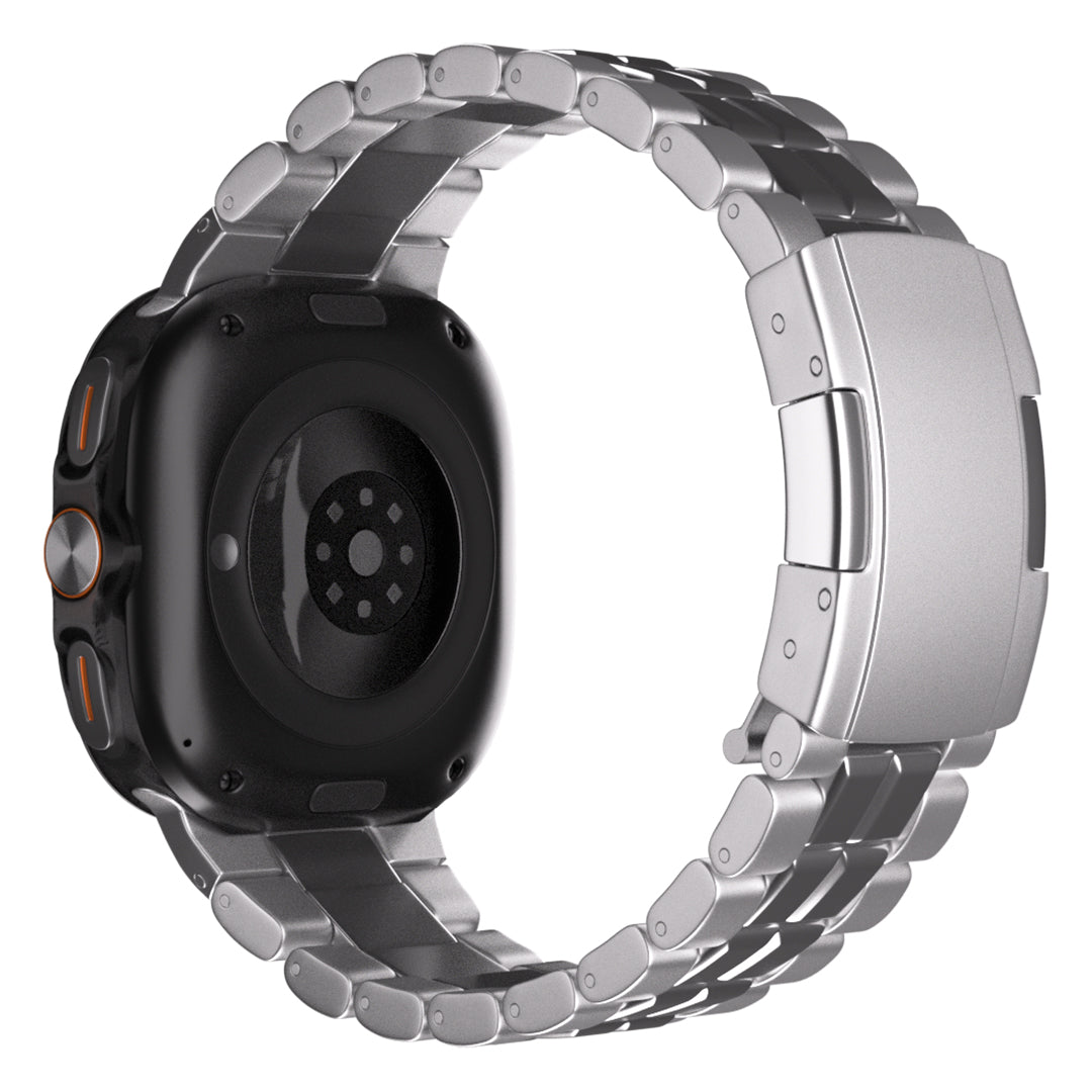 Samsung Galaxy Watch Ultra 'square' titanium band (zilver)