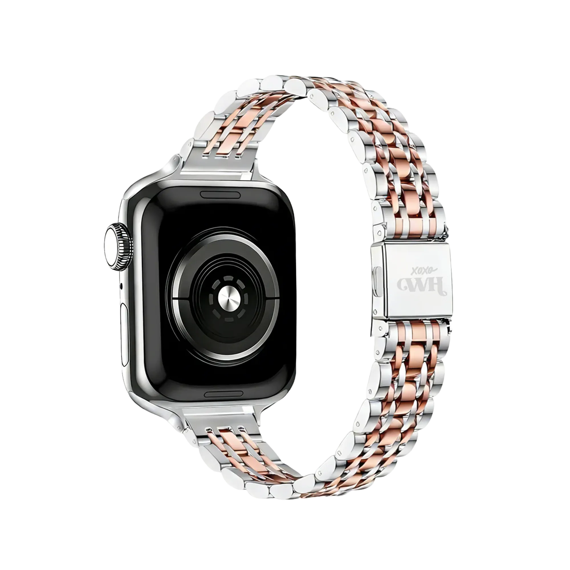 xoxo Wildhearts Apple Watch Stahlarmband 'Slim' (Silber/Roségold)