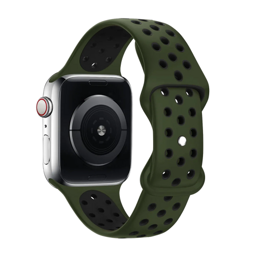 Apple Watch Sportarmband (Olivgrün/Schwarz)