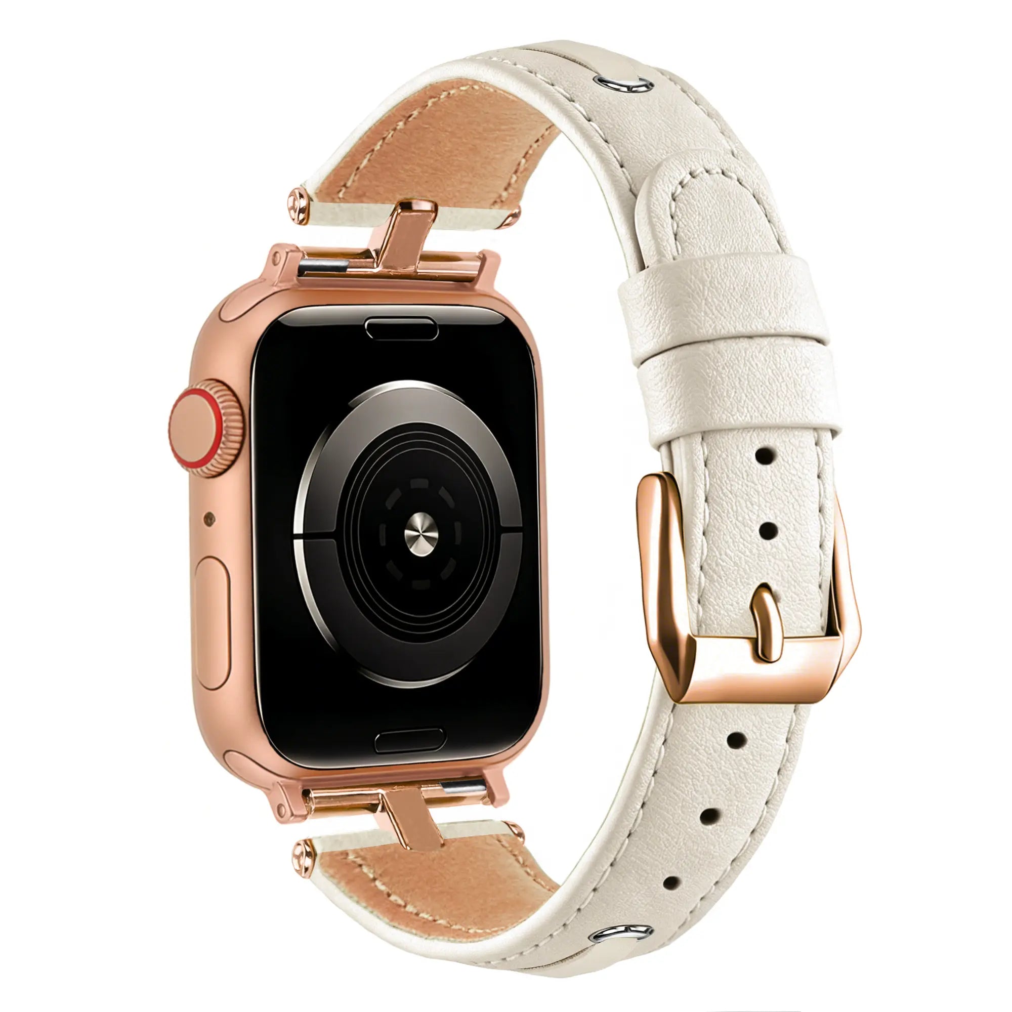 Bandz Apple Watch Lederarmband 'T-Belt' (Beige)