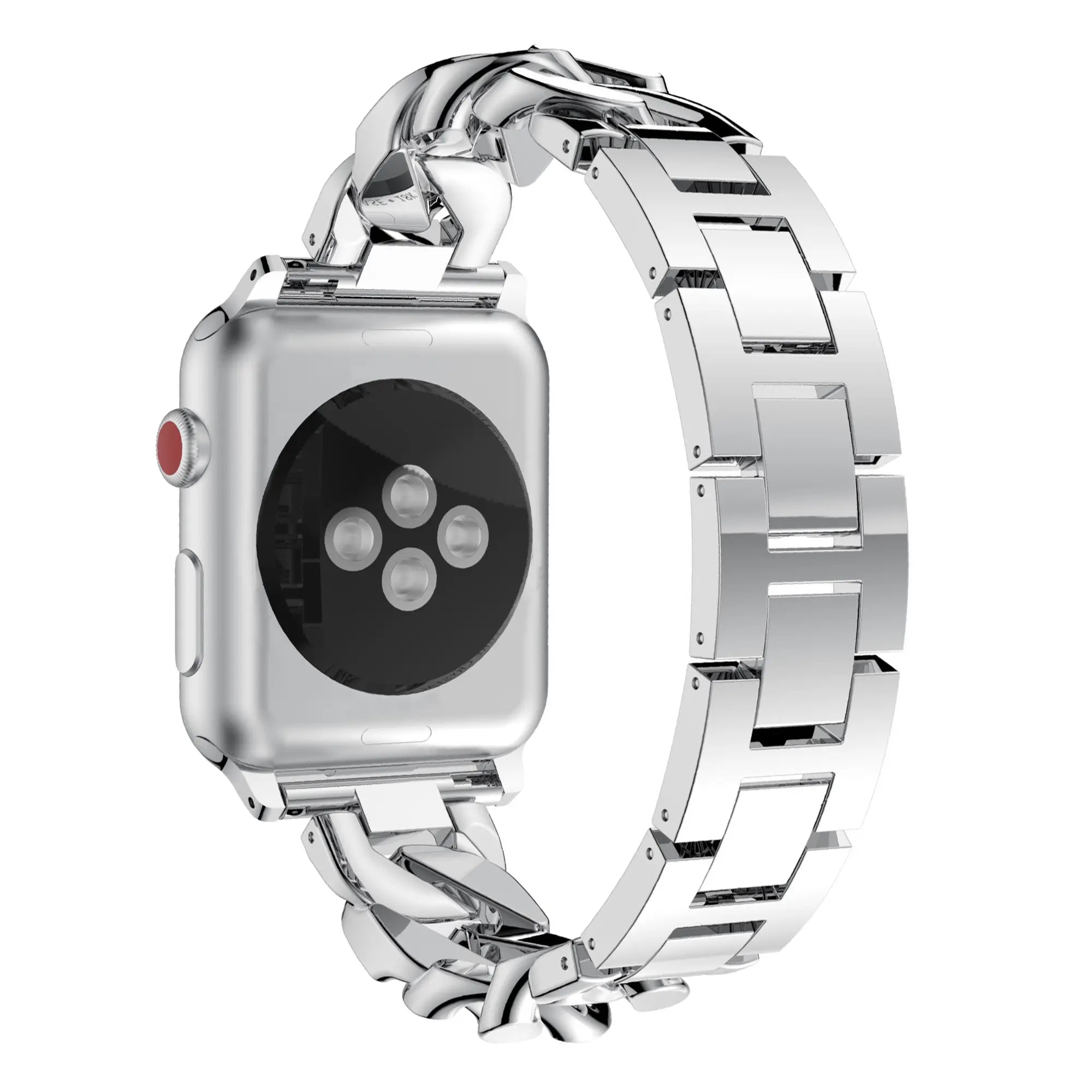 Bandz Apple Watch Chain Diamond Armband (Silber)