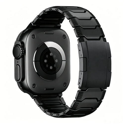 Correa titanio híbrida mecha Apple Watch (negro)