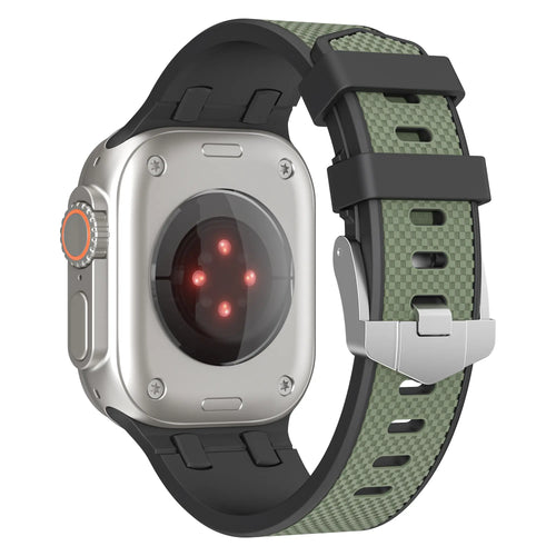 Apple Watch Sport Grain Armband (Schwarz/Grün)