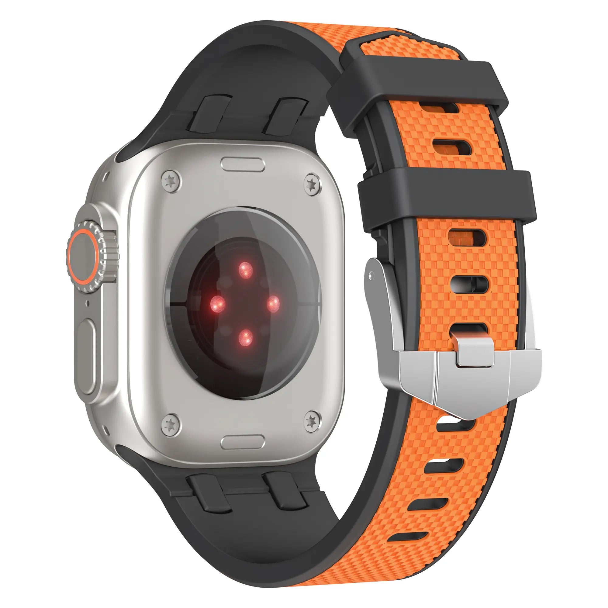Apple Watch Sport Grain Armband (Schwarz/Orange)