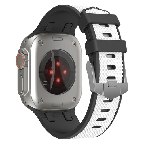 Apple Watch Sport Grain Armband (Schwarz/Weiß)