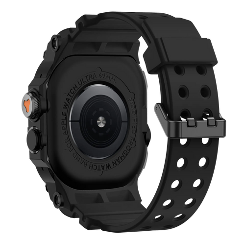 Bandz Correa TPU con funda Apple Watch Ultra (negro con negro)