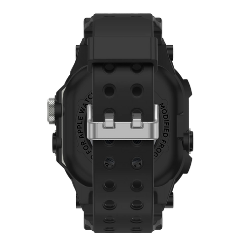 Bandz Apple Watch Ultra TPU band met case (zwart met titanium)